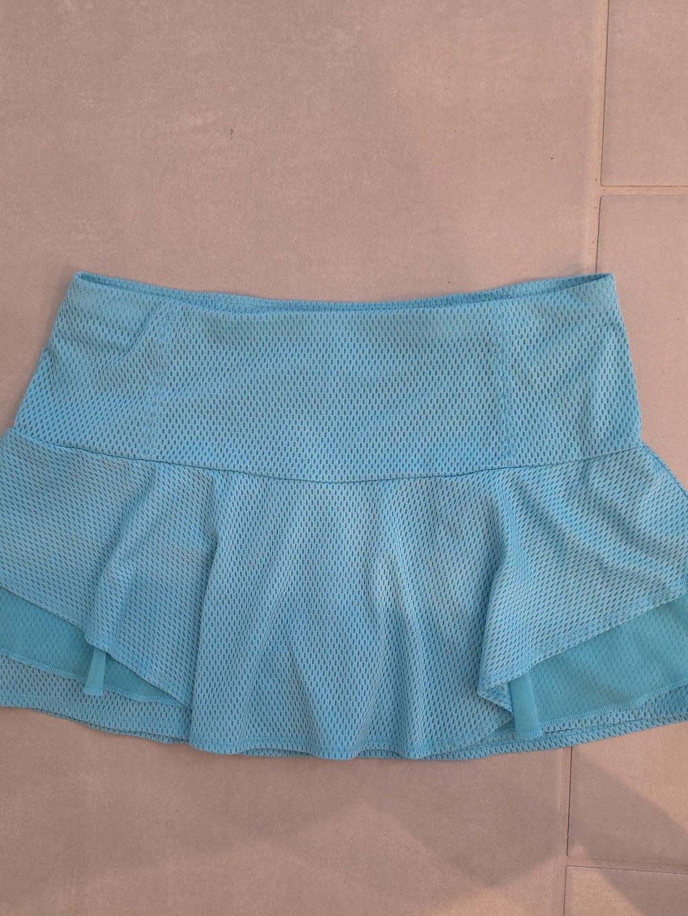 Lucky in Love Light Blue Mesh Flared Skort Size Large